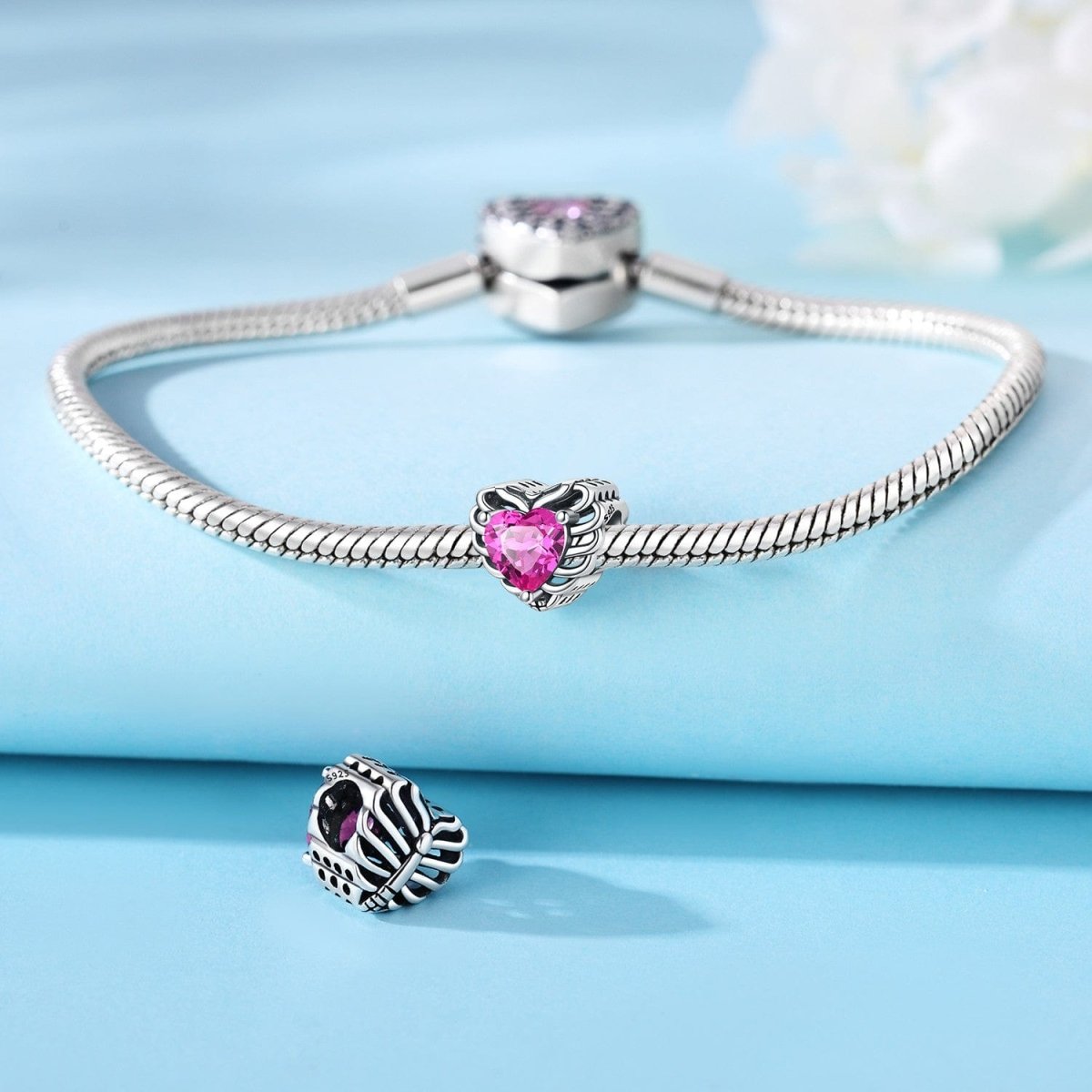 Pink Chest Heart Charm