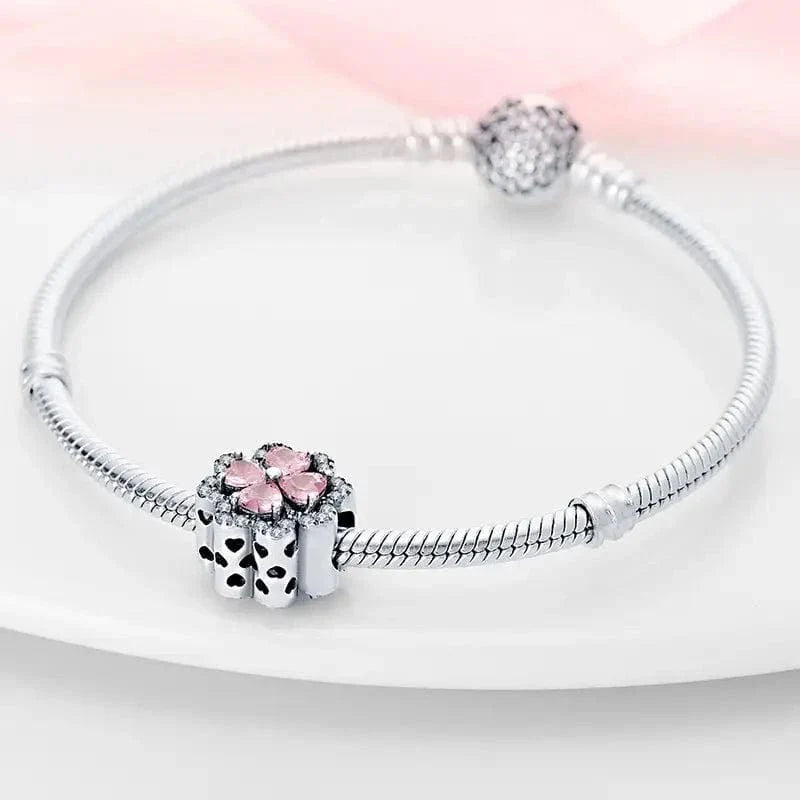 Pink Diamond Four-Leaf Clover Flower