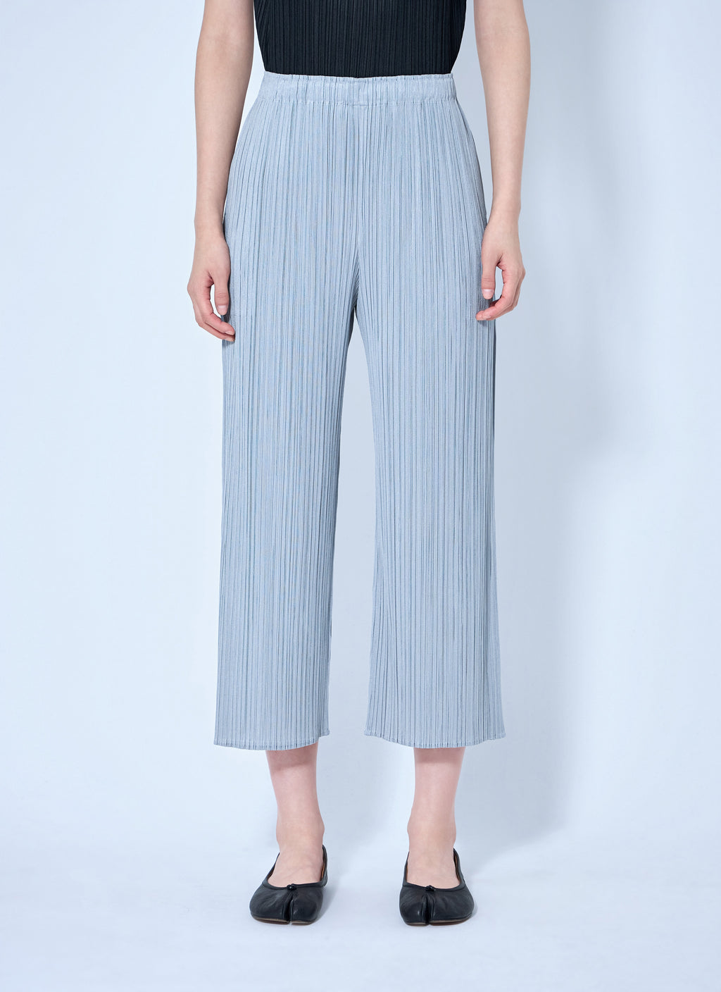 Pleats Please Issey Miyake Women Pleated Wide-Leg Trousers