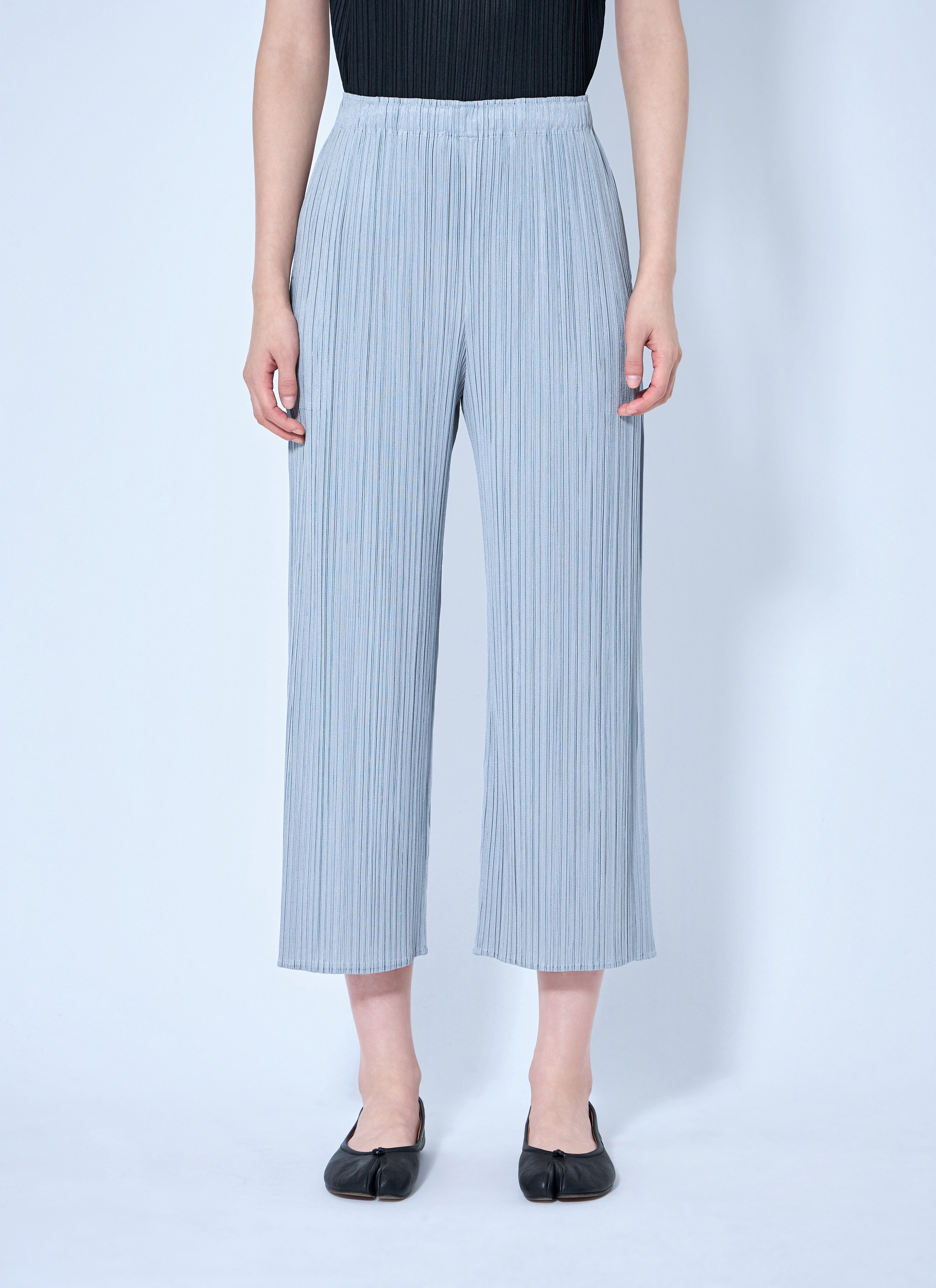 Pleats Please Issey Miyake Women Pleated Wide-Leg Trousers