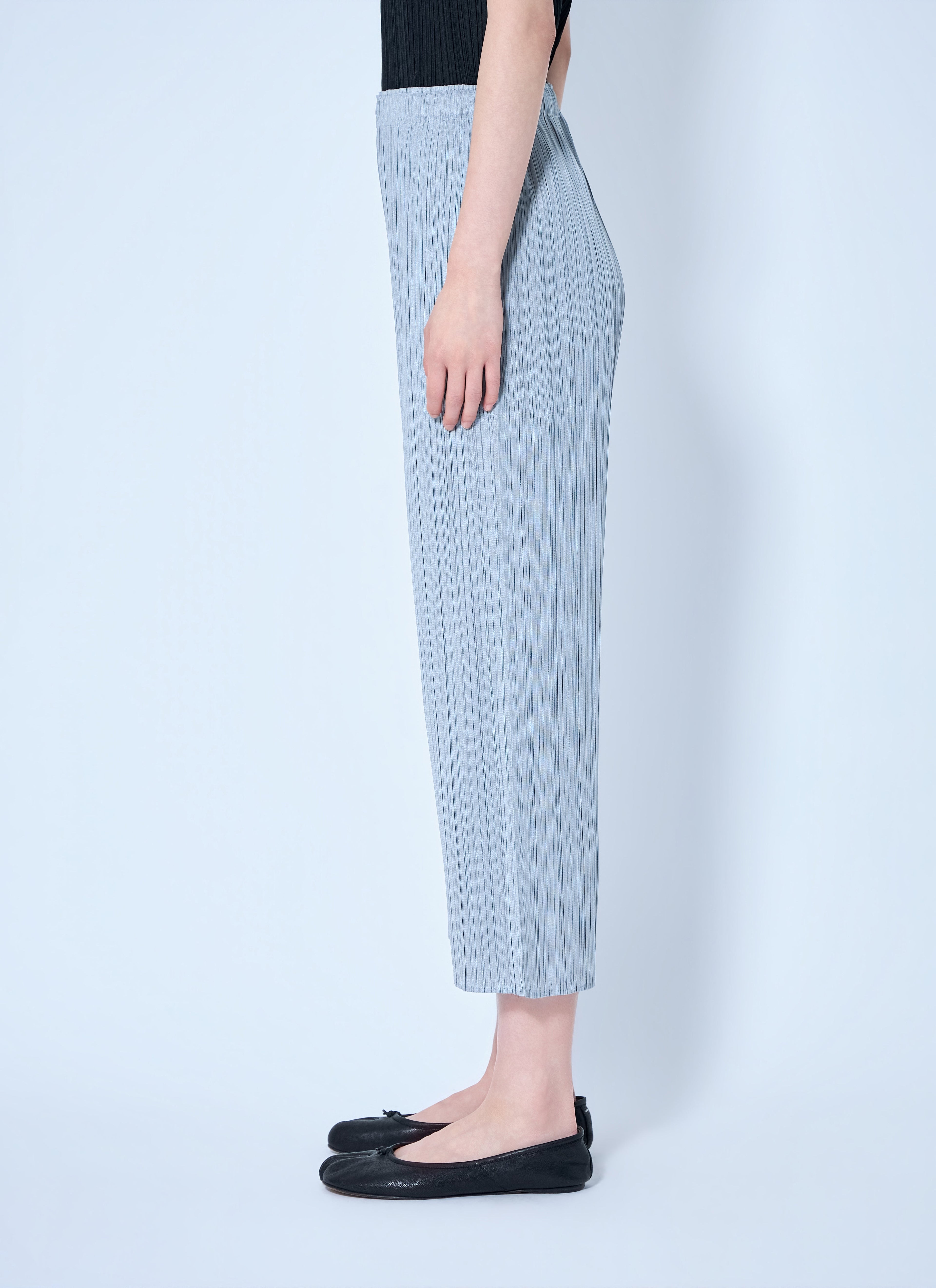 Pleats Please Issey Miyake Women Pleated Wide-Leg Trousers