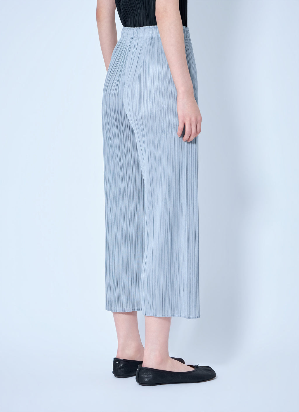Pleats Please Issey Miyake Women Pleated Wide-Leg Trousers
