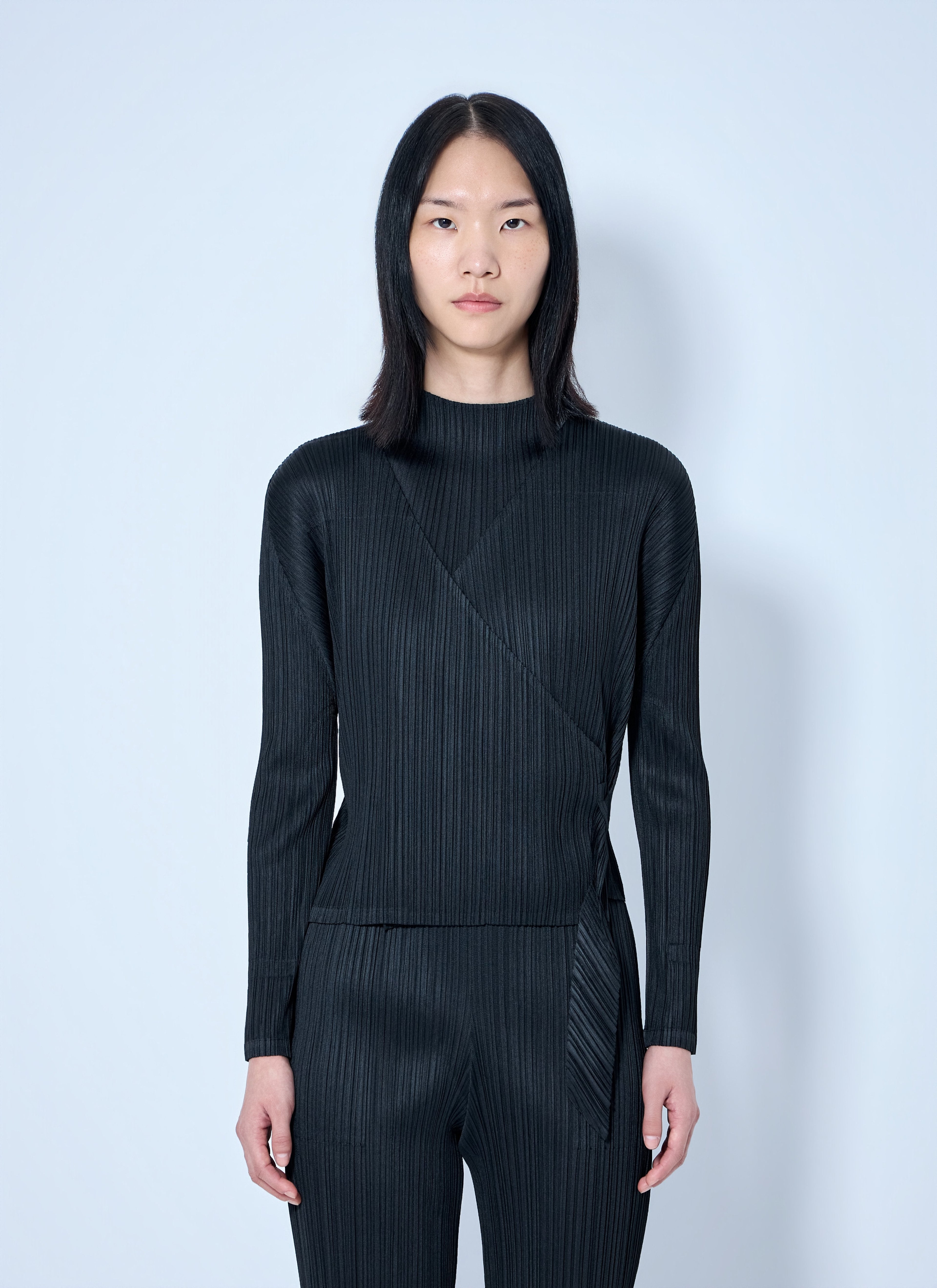 Pleats Please Issey Miyake Women Pleated Wrap Top