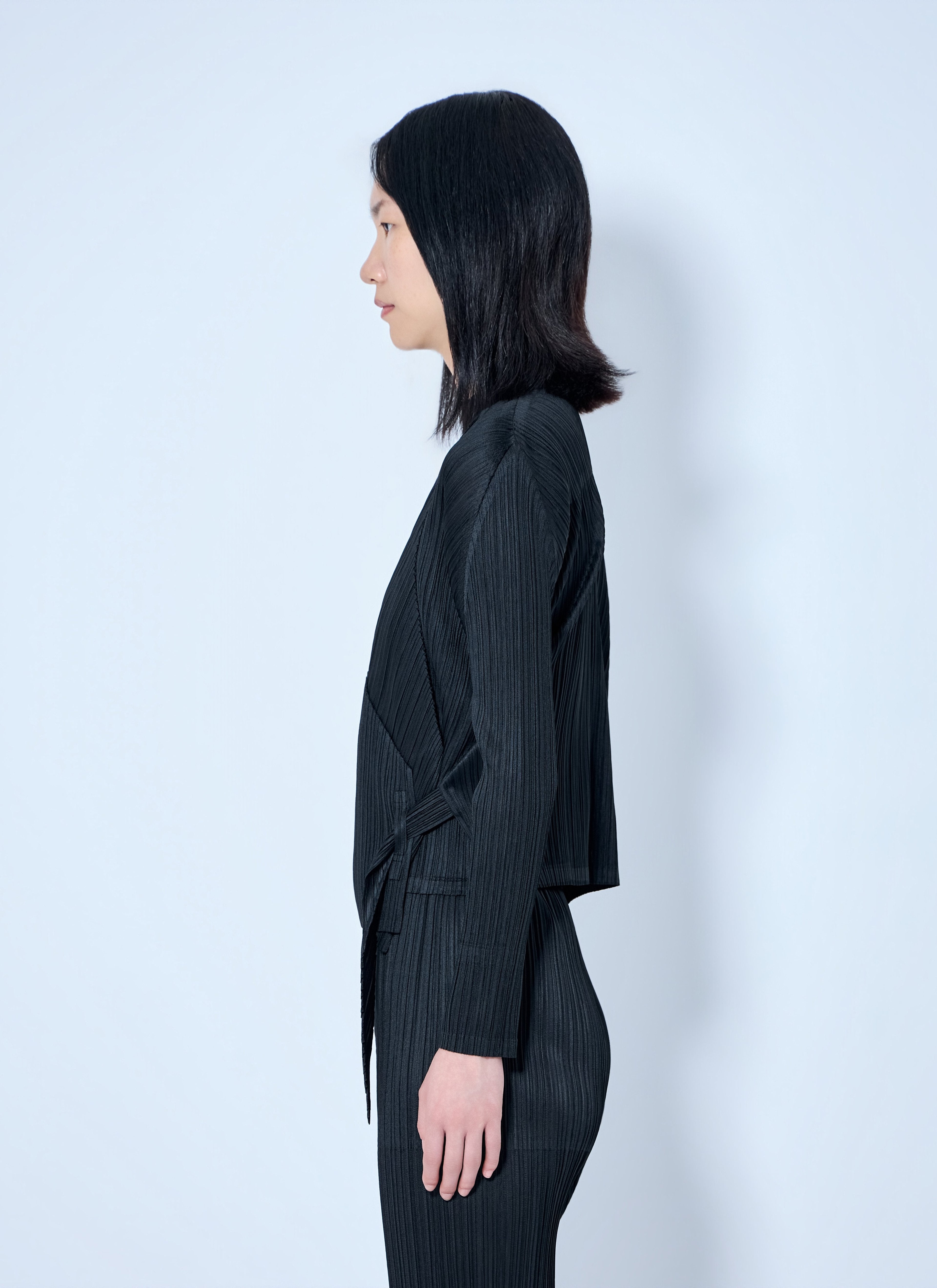 Pleats Please Issey Miyake Women Pleated Wrap Top