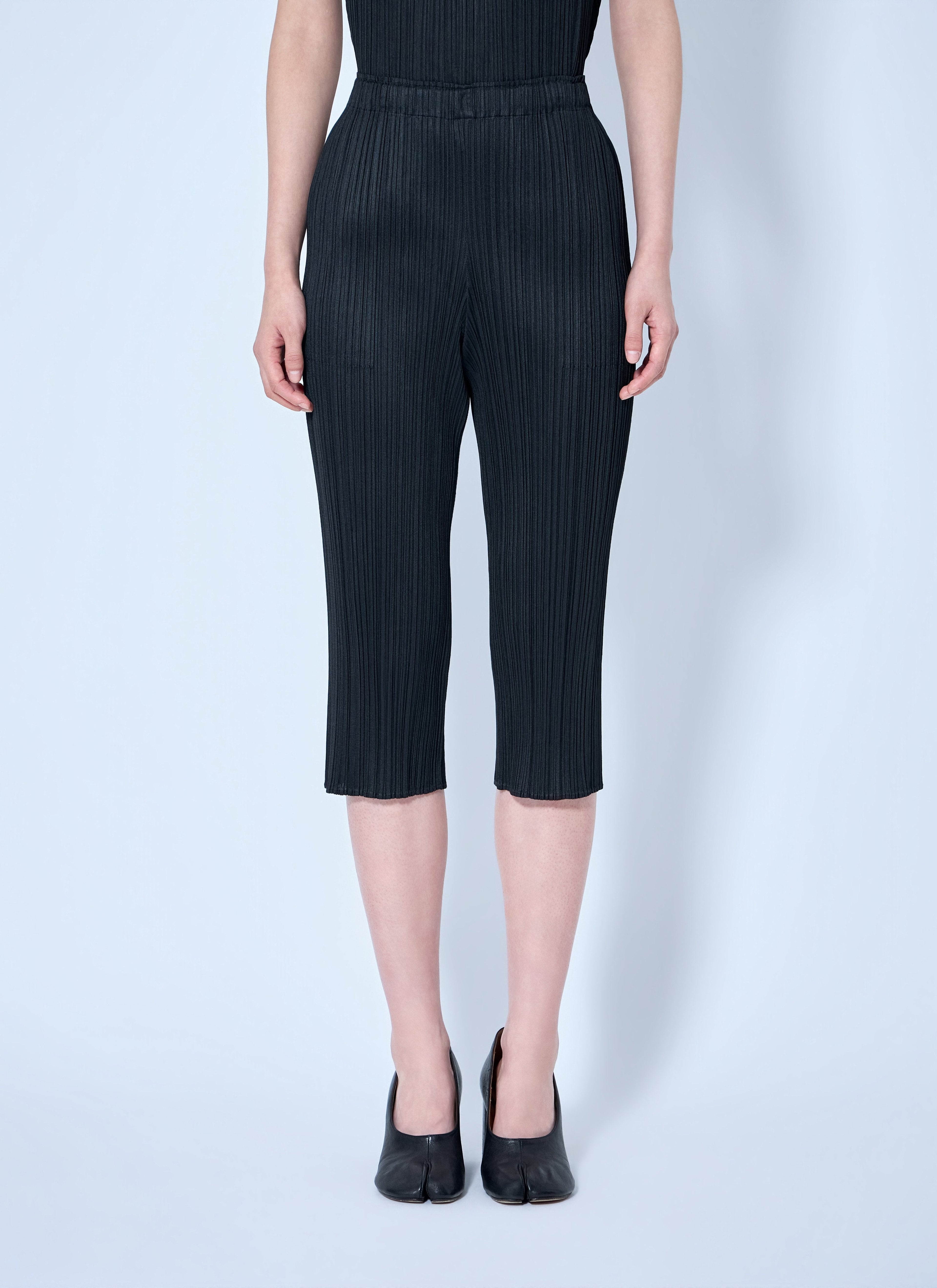 Pleats Please Issey Miyake Women Pleated Cropped Trousers