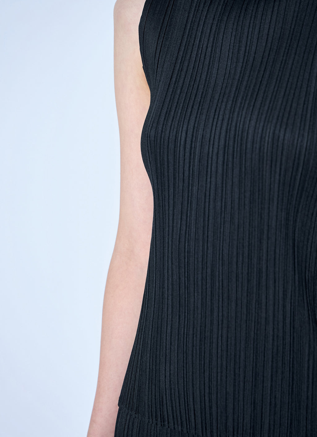 Pleats Please Issey Miyake Women Sleeveless Ribbed High-Neck Top