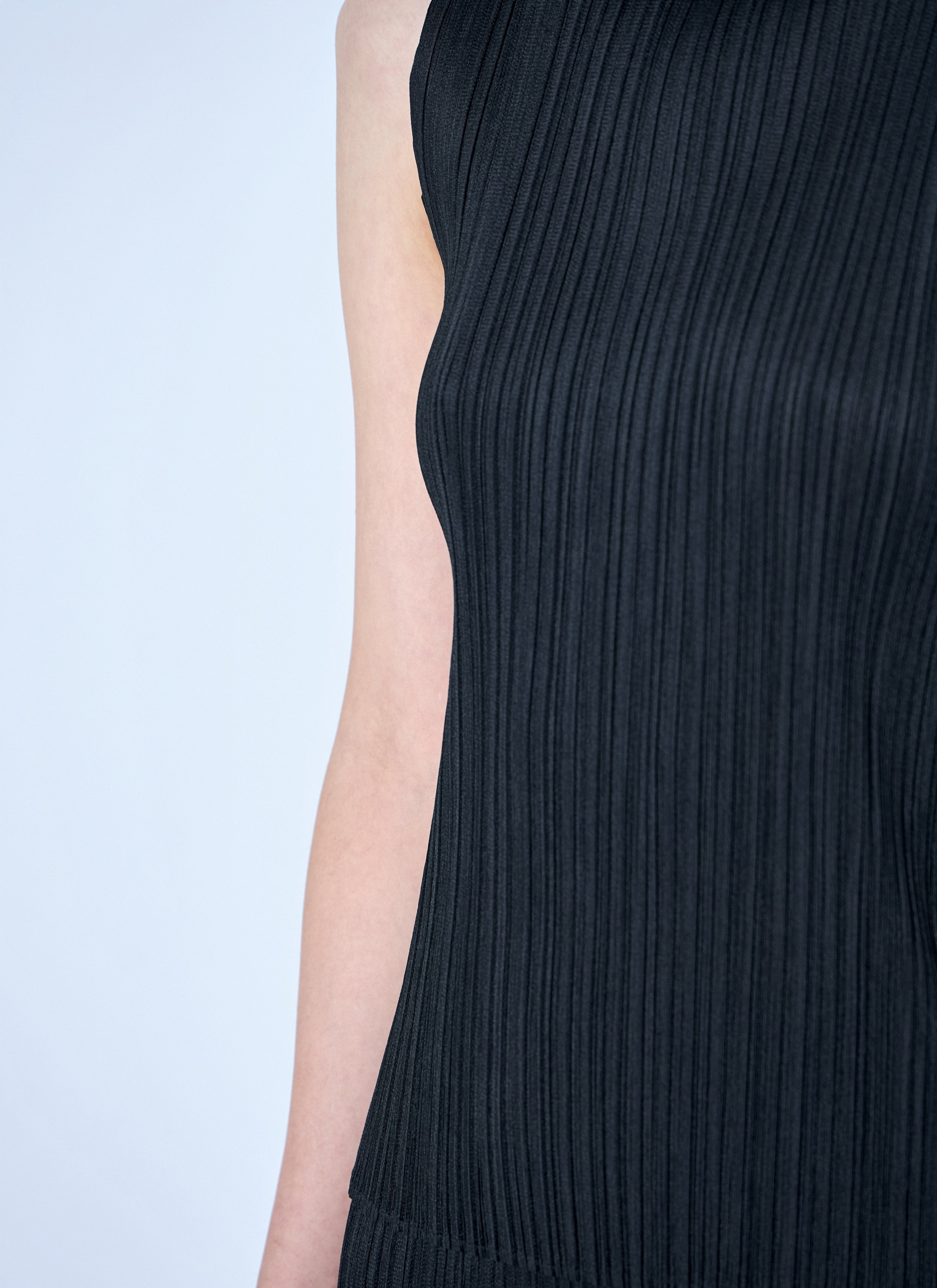 Pleats Please Issey Miyake Women Sleeveless Ribbed High-Neck Top