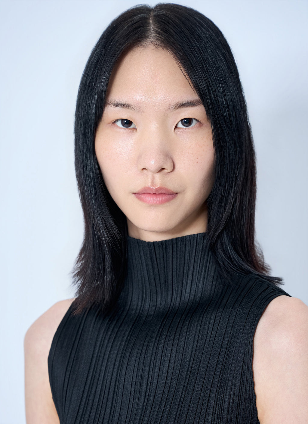 Pleats Please Issey Miyake Women Sleeveless Ribbed High-Neck Top