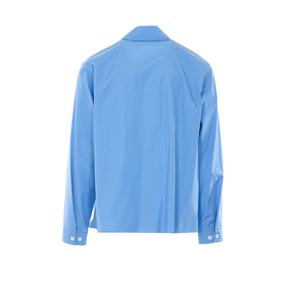 Marni Men Poplin Zip Shirt With Hidden Logo