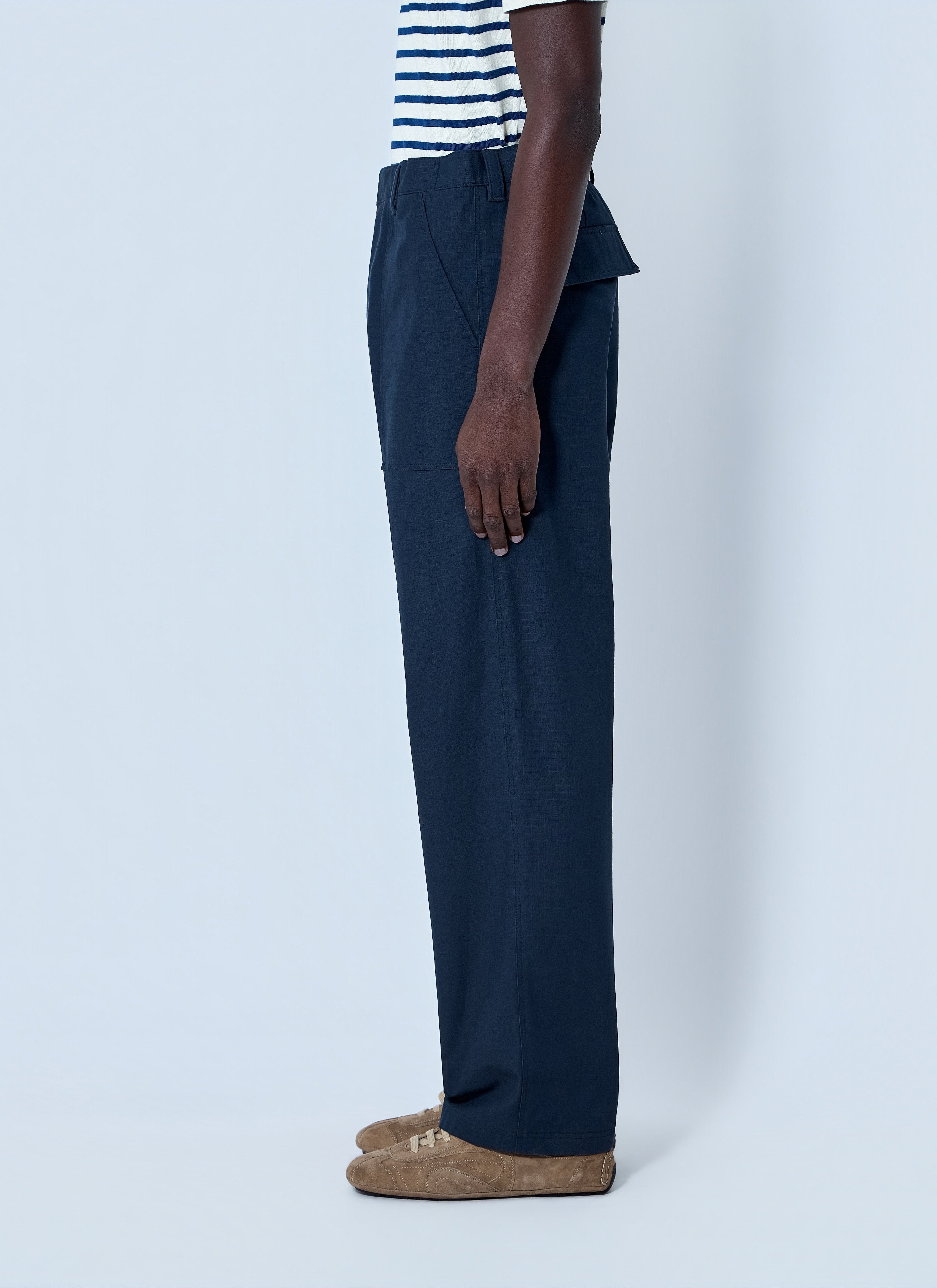 Prada Men Wide-Leg Tailored Trousers
