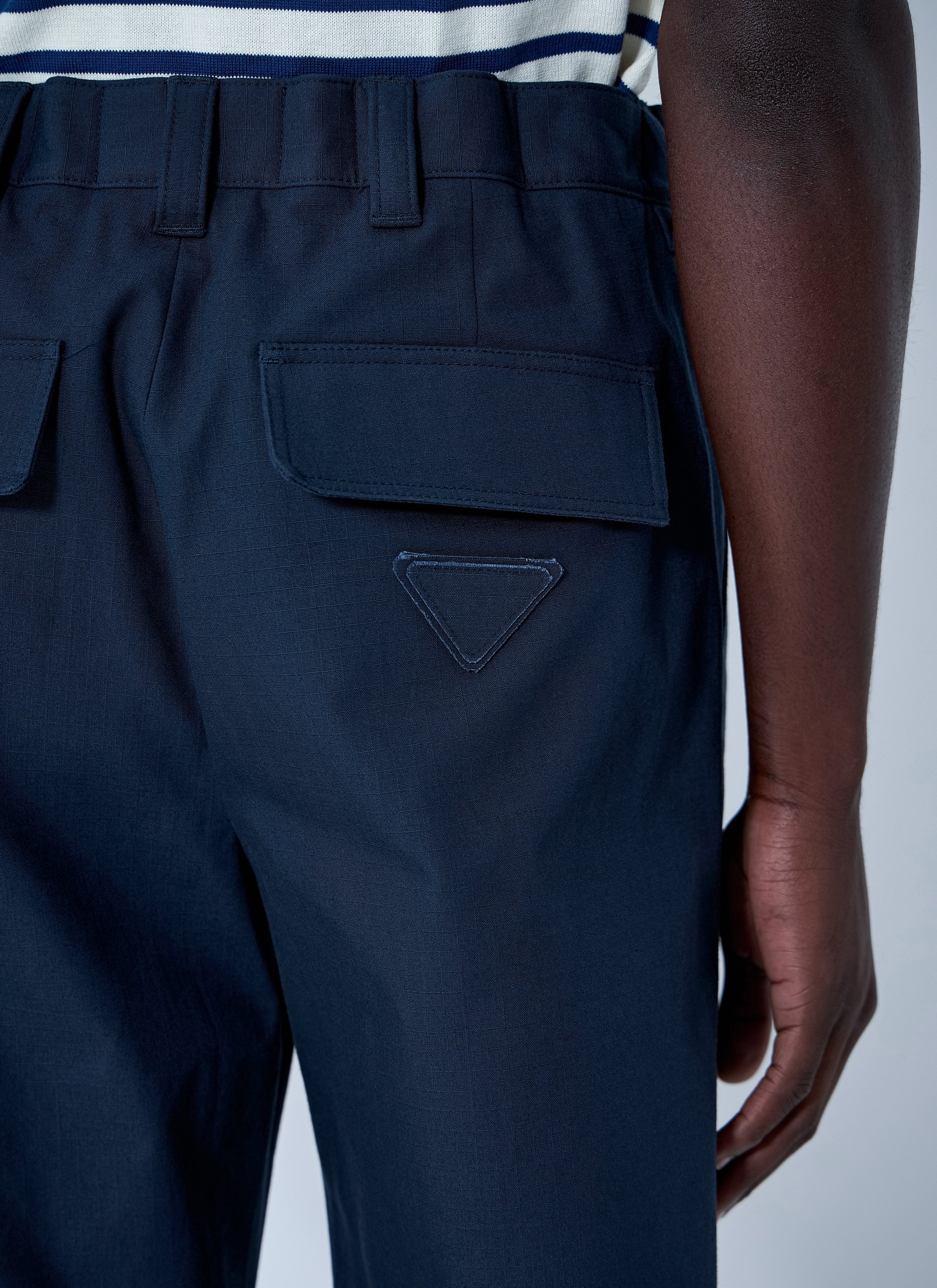 Prada Men Wide-Leg Tailored Trousers