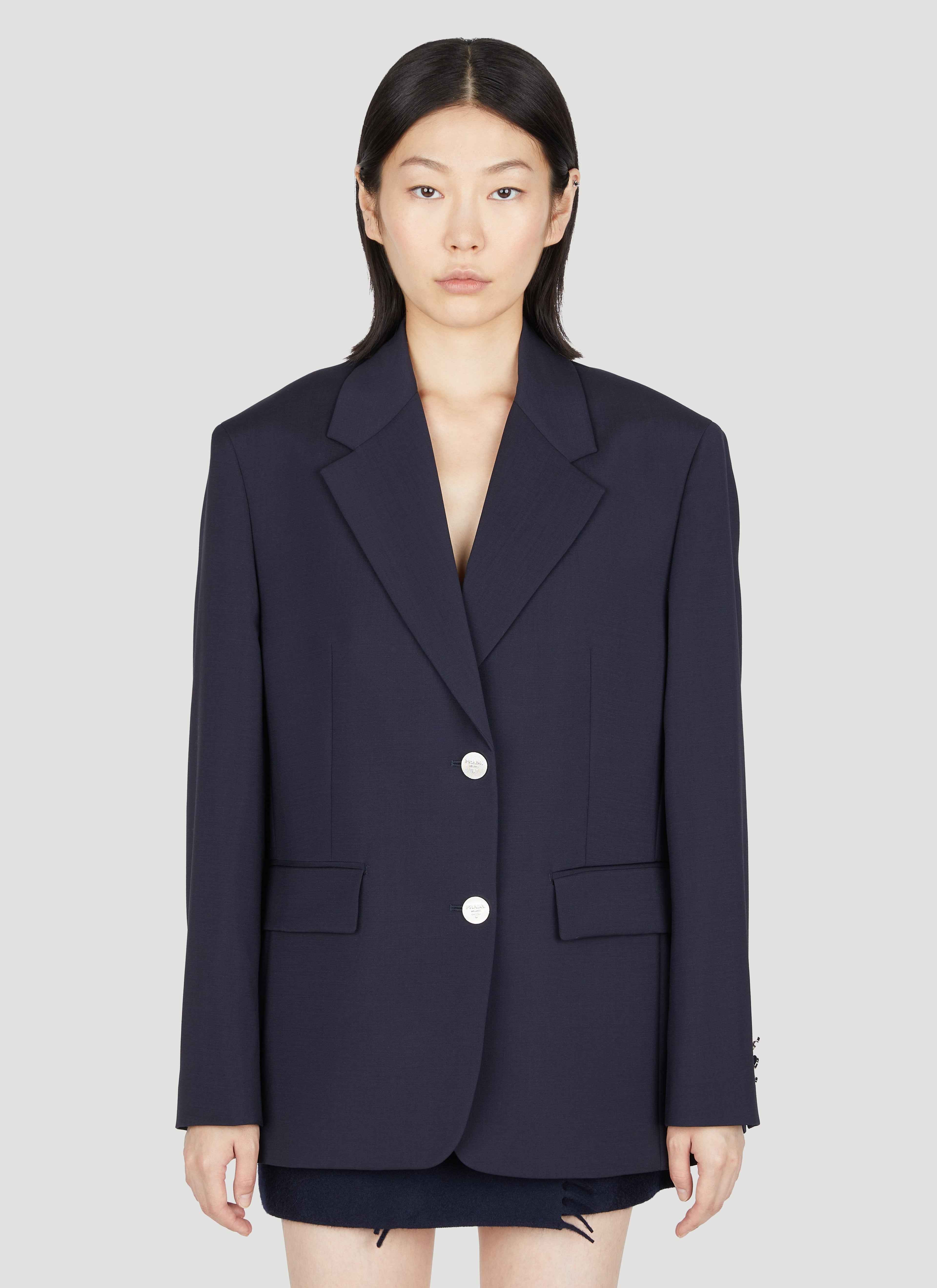 Prada Women Wool Mohair Suit Blazer