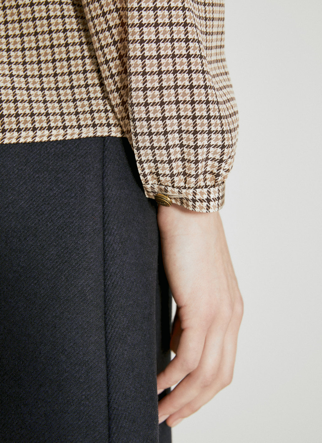 Prada Women Jacquard Crepe De Chine Shirt