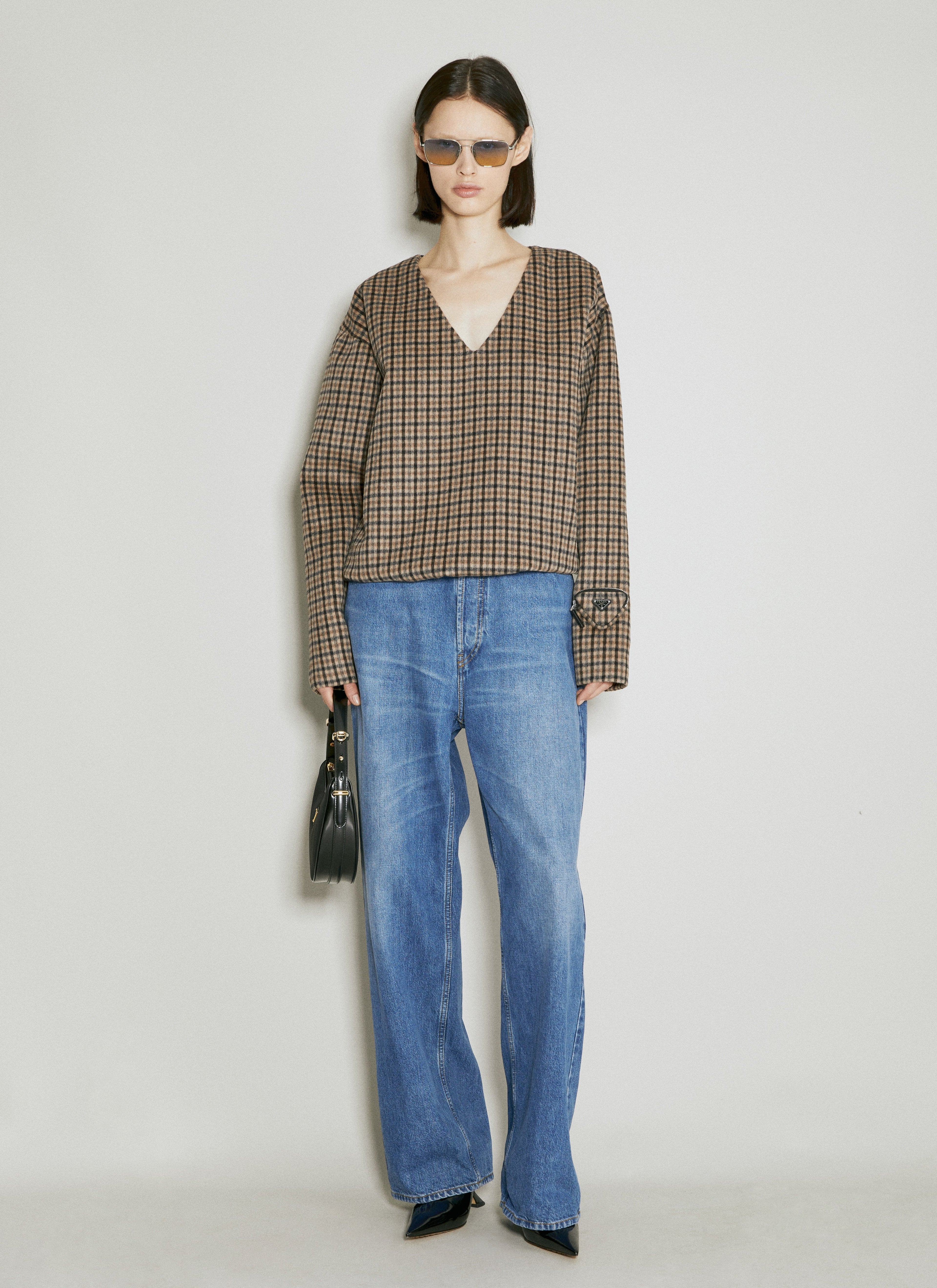 Prada Women Cashgora Check Top