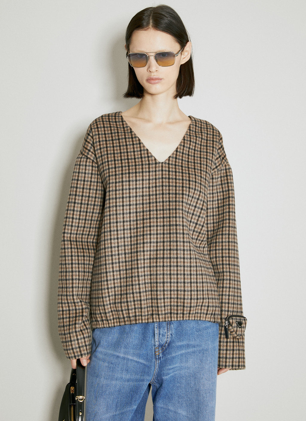 Prada Women Cashgora Check Top