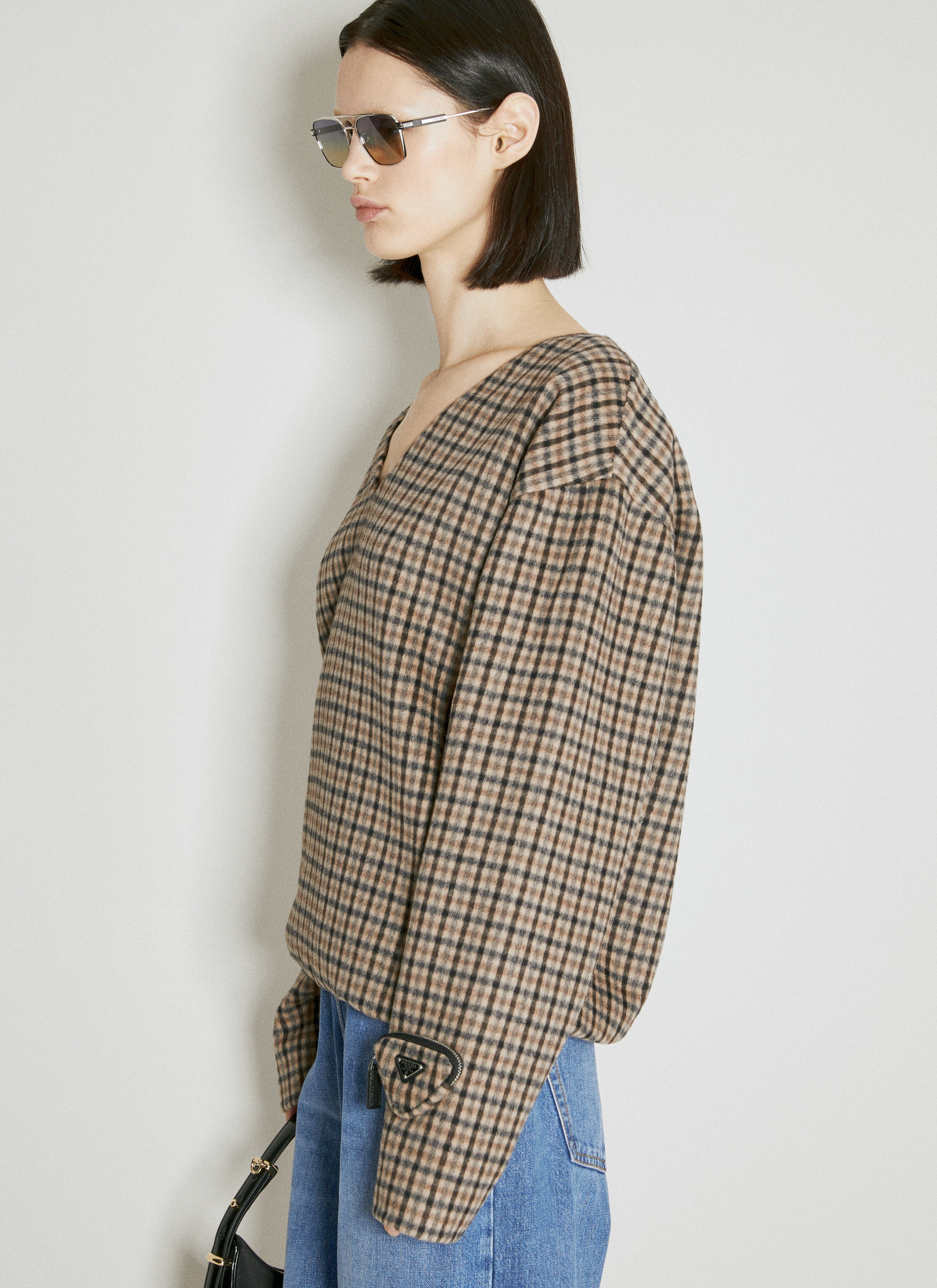 Prada Women Cashgora Check Top