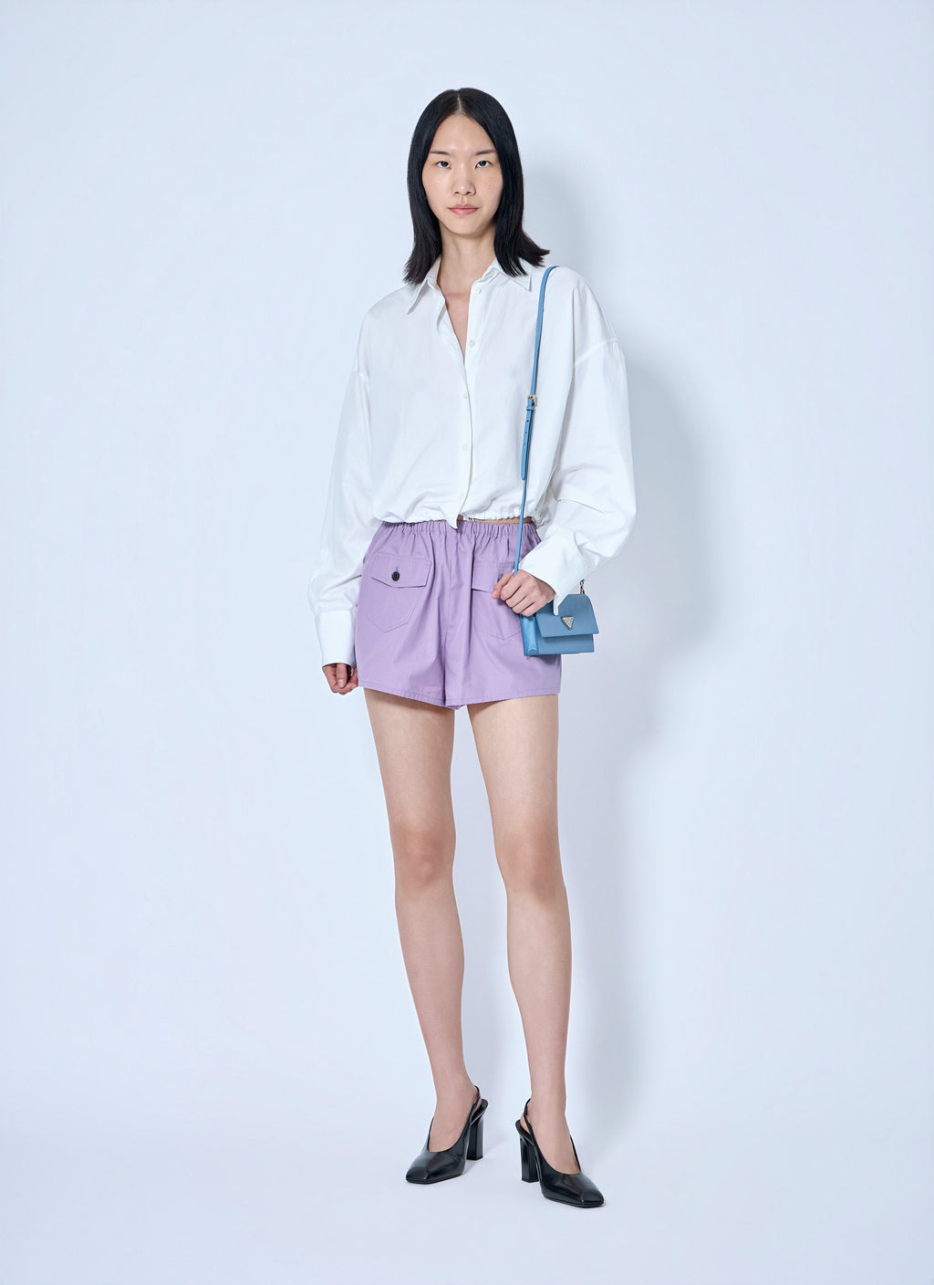 Prada Women Elasticated Waist Utility Shorts