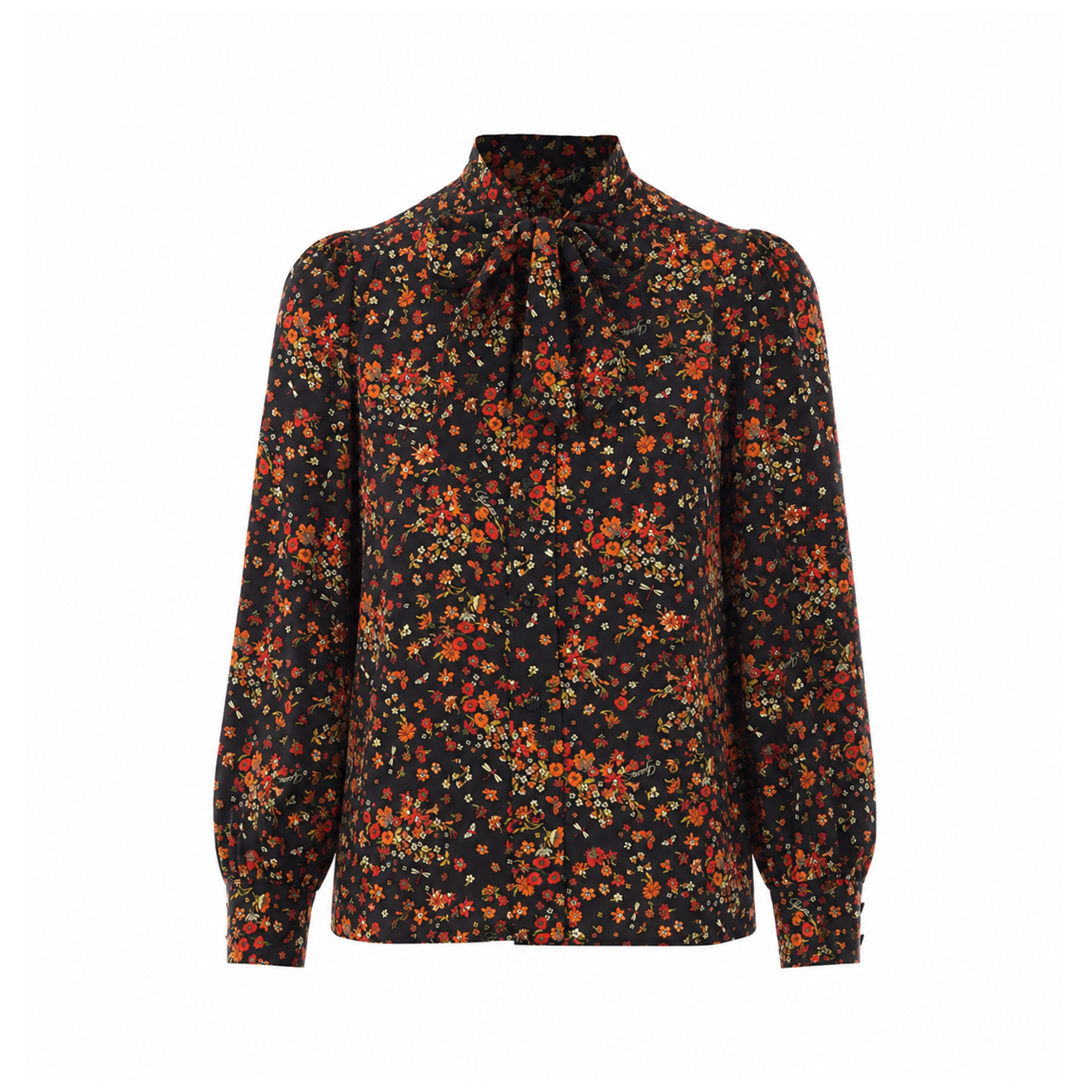 Gucci Women Printed Gucci Silk Shirt