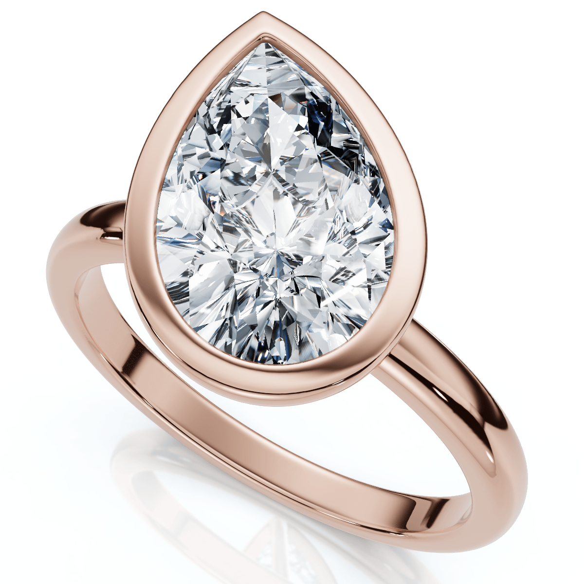 Certified 2Ct Pear Solitaire Diamond Engagement Ring 14k Gold or Pt Lab Grown