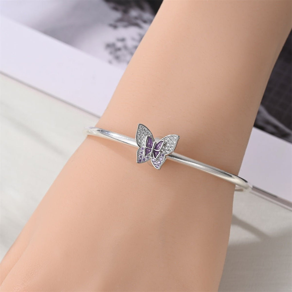 Purple Butterfly Sparkle Charm