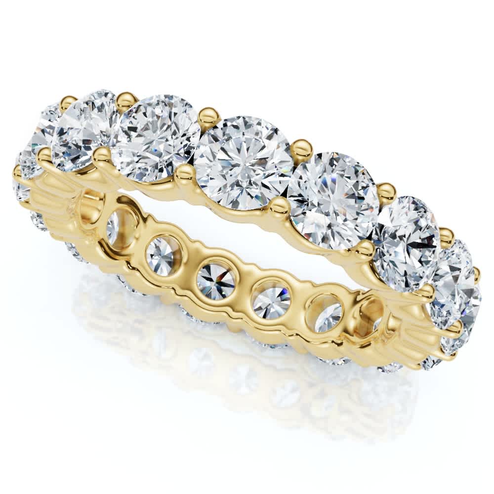 4Ct Diamond Eternity Ring 14k Gold or Platinum Lab Grown