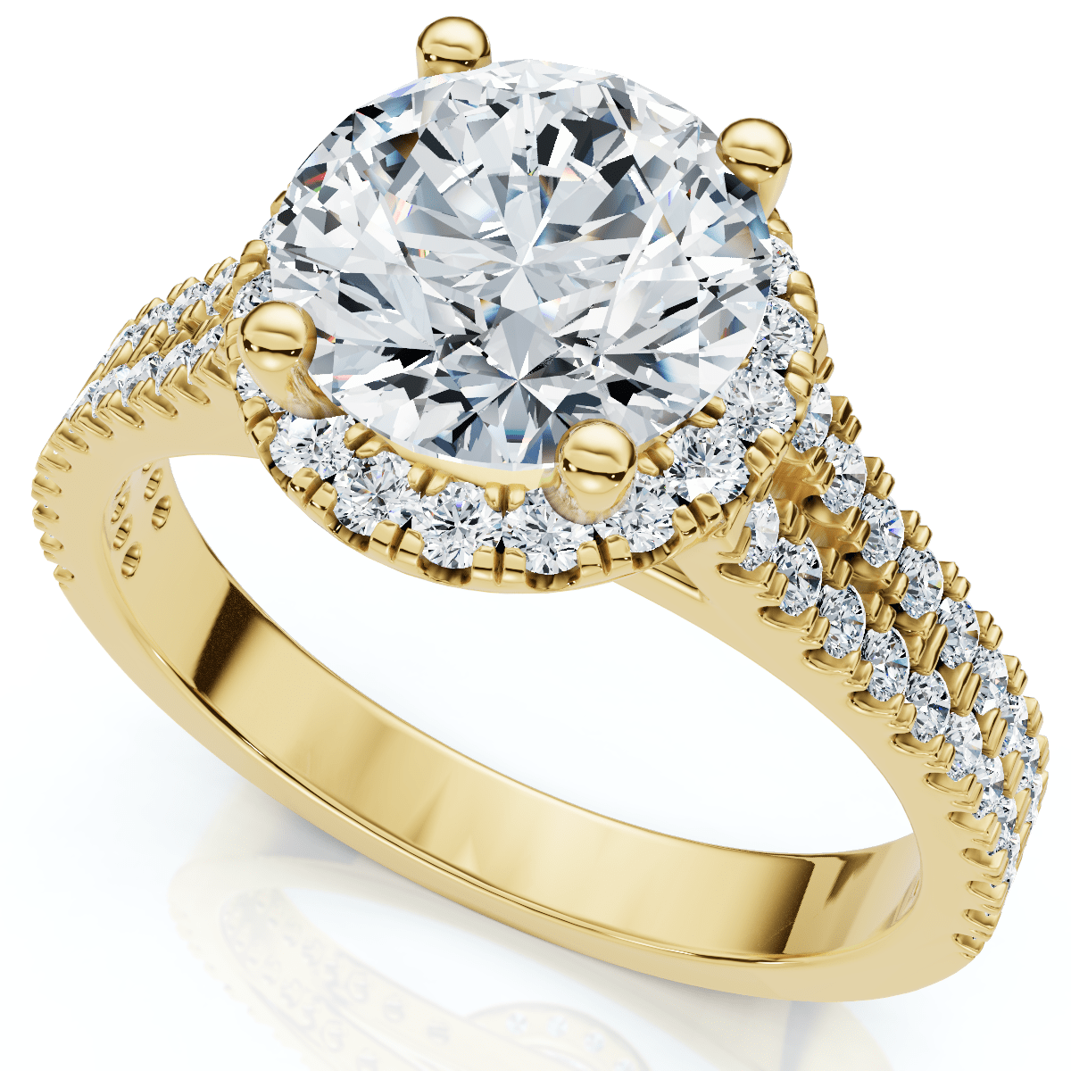 2 1/3Ct Diamond Waverly Lab Grown Engagement Ring White, Yellow or Rose Gold
