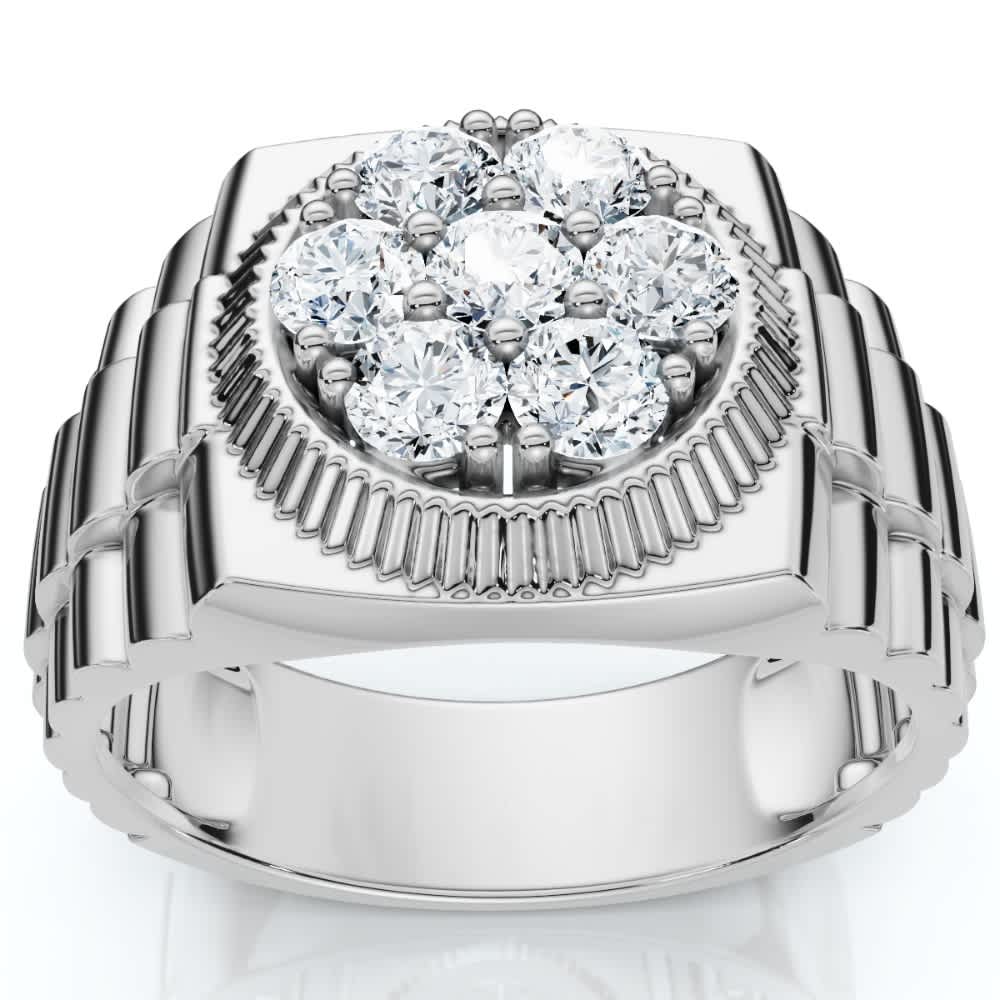 Men's 3/4Ct Diamond Anniversary Wedding Ring 14k Gold Lab Grown