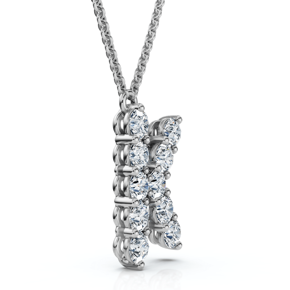 1Ct Diamond Initial "K" Pendant 14k Gold 18" Necklace Lab Grown 5/8" Tall