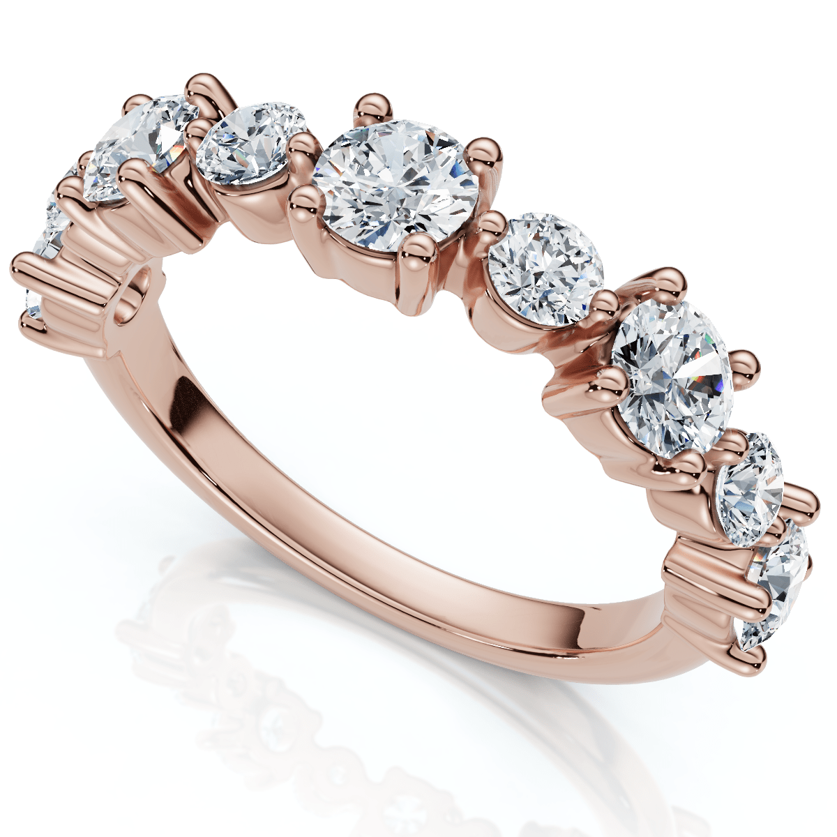1Ct Sylvia Diamond Anniversary Stackable Ring Gold Lab Grown