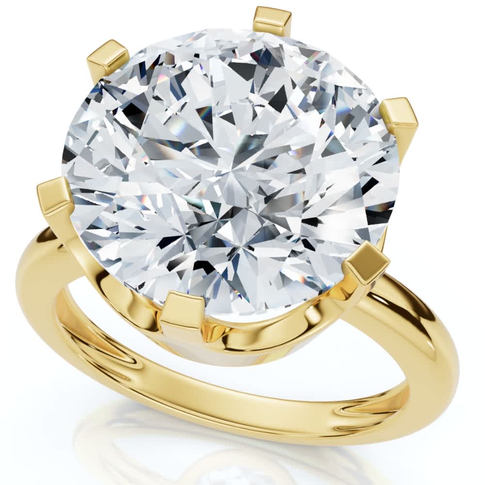 Certified 6Ct Diamond Engagement Ring Solitaire 14k Gold Lab Grown