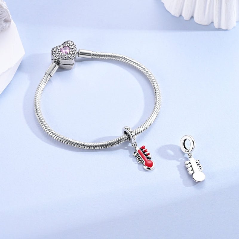 Red Heart Thermometer of Love Dangle Charm