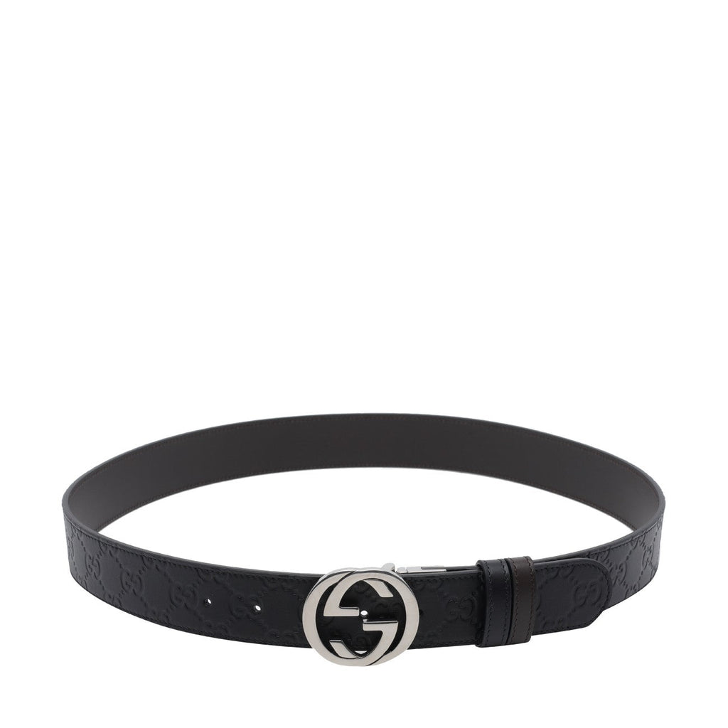 Gucci Men Reversible Gg Logo Belt