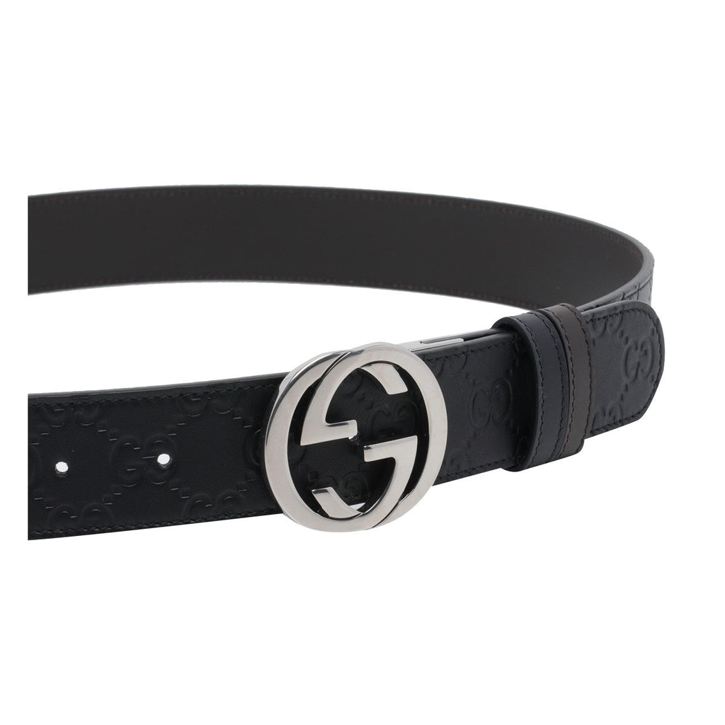 Gucci Men Reversible Gg Logo Belt