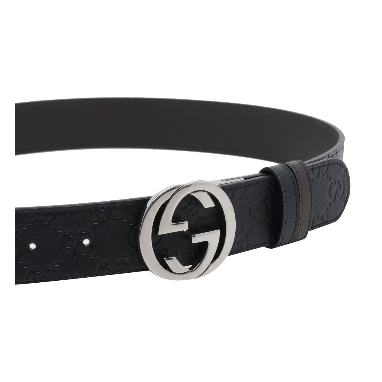 Gucci Men Reversible Gg Logo Belt
