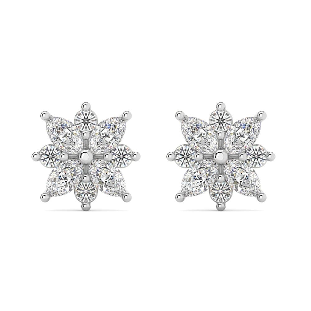 1/2Ct Marquise Star Diamond Earrings 14k Gold Earrings Lab Grown