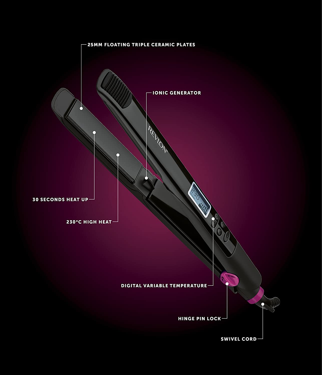 Revlon Perfect Straight 230 Digital Styler RVST2165UK