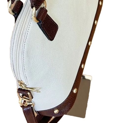 Genuine Top Grain Leather Top Handle Satchel/Crossbody Bag-New