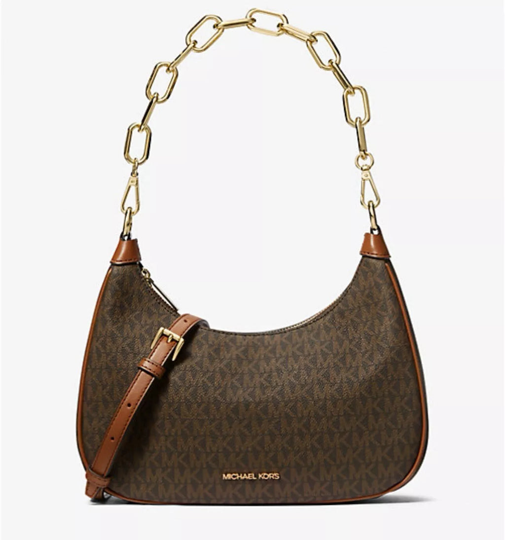 NWT Michael Kors LARGE Cora Signature Logo Shoulder/Crossbody Bag