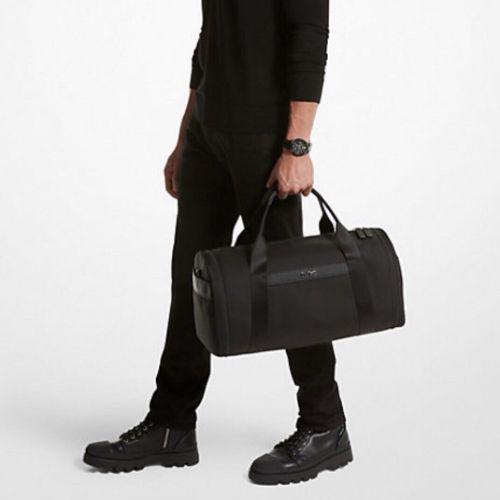 NWT Michael Kors Lautner Duffel Bag with Adjustable Strap In Black
