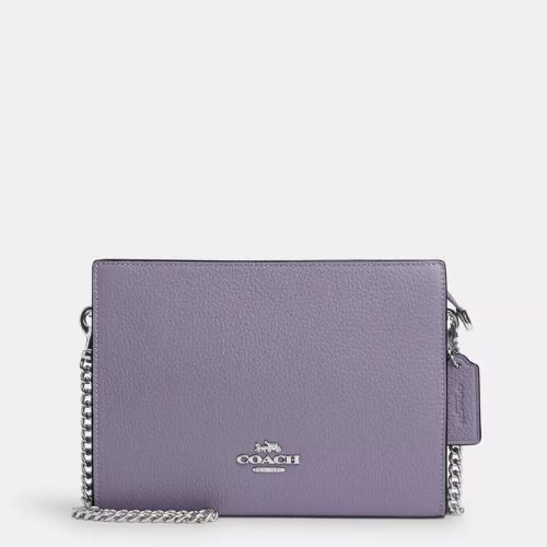 NWT Coach Leather Slim Crossbody Bag In Light Violet