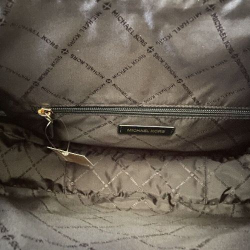 NWT Michael Kors Large Dover Half Moon Shoulder Bag In Black