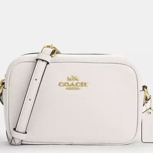 NWT Coach Leather Mini Jamie Camera Crossbody Bag Chalk/Gold