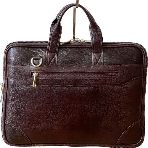 New Genuine Buffalo Leather Laptop Bag For Men/Women In Merlot