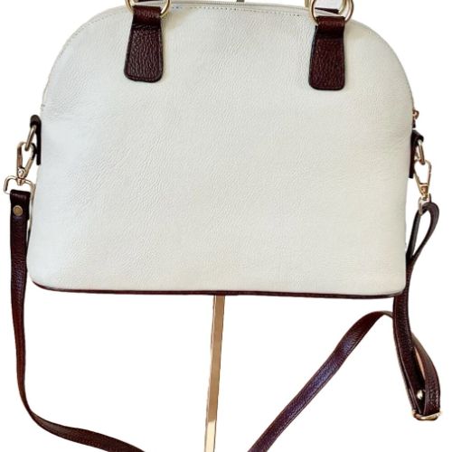 Genuine Top Grain Leather Top Handle Satchel/Crossbody Bag-New