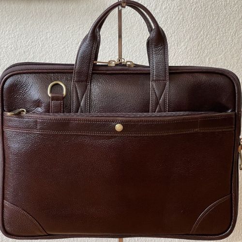 New Genuine Buffalo Leather Laptop Bag For Men/Women In Merlot