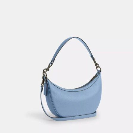 NWT Coach Aria Shoulder Leather Crossbody Bag In Light Blue