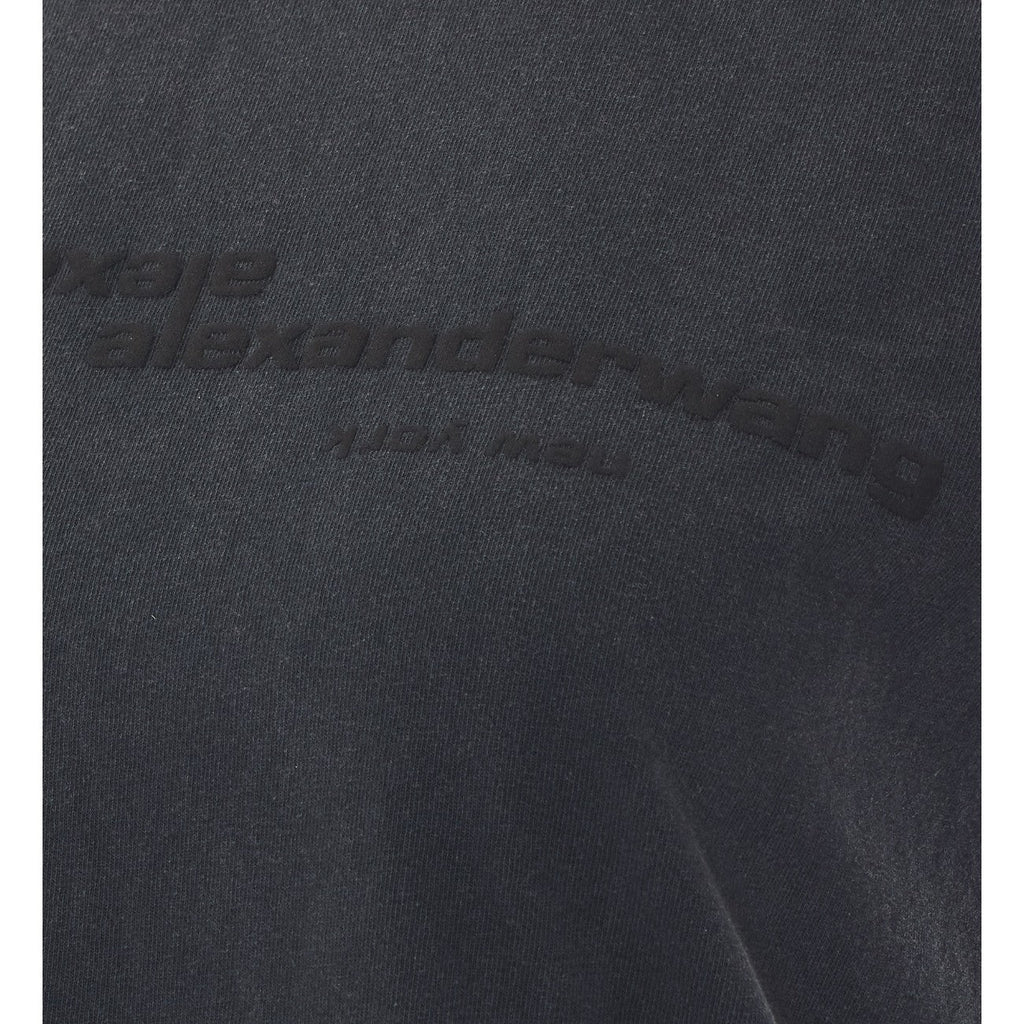 Alexander Wang Women Shrunken Mirrored Logo T-Shirt