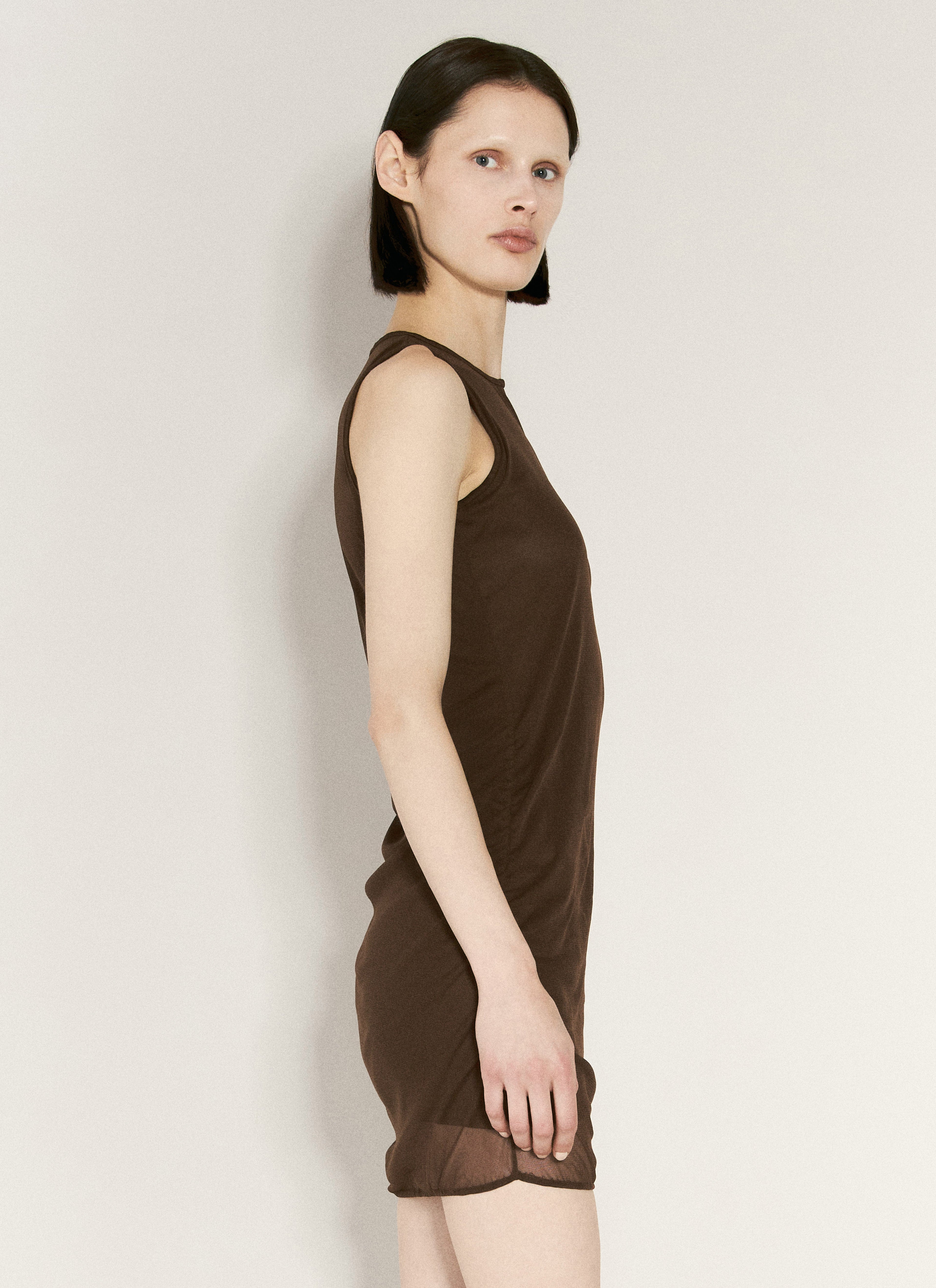 Saint Laurent Women Tulle Tank Mini Dress