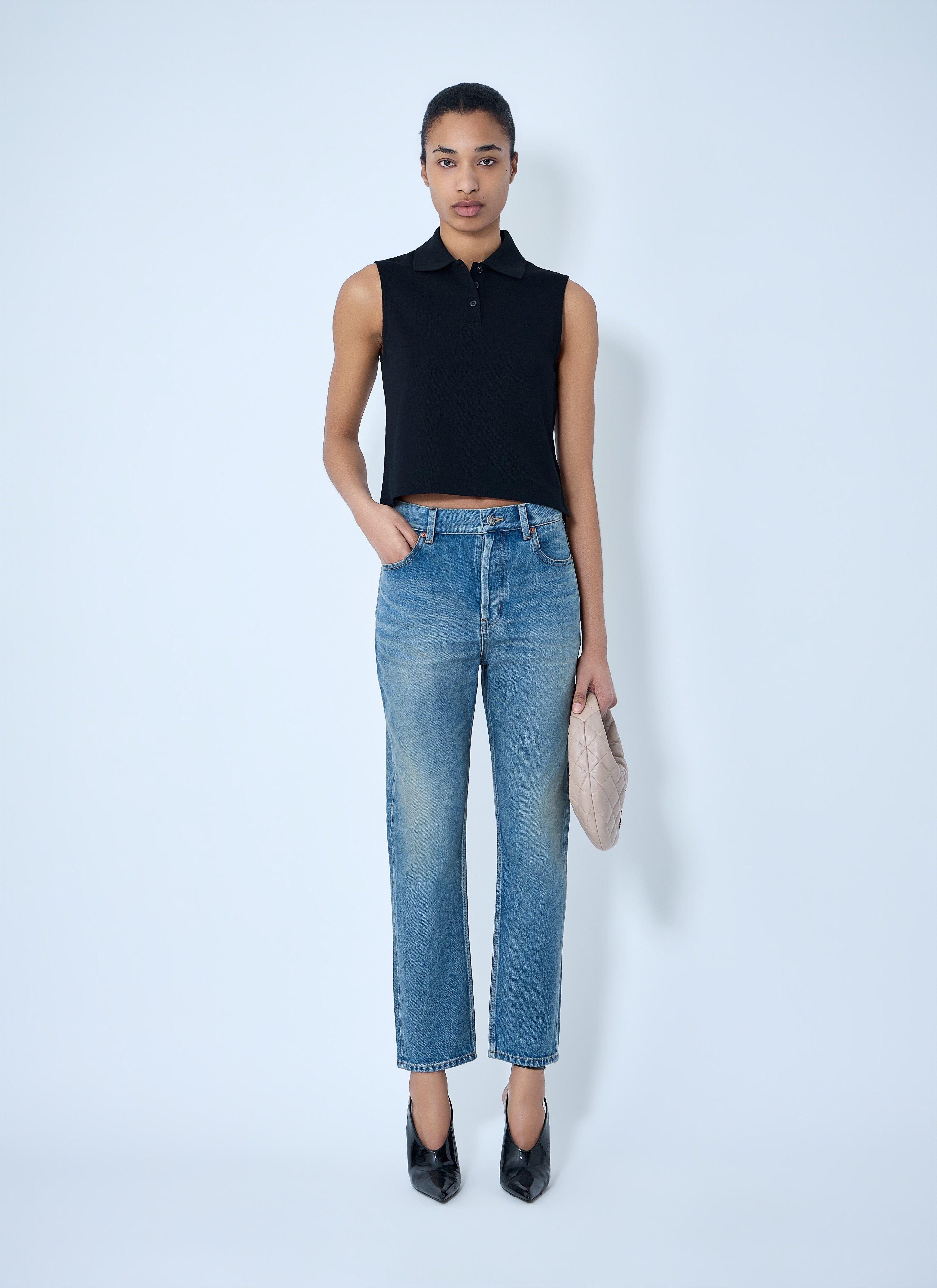 Saint Laurent Women 90S High-Rise Cropped Slim Jeans