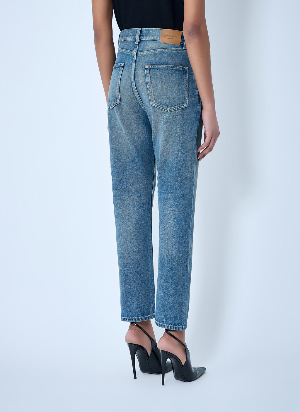 Saint Laurent Women 90S High-Rise Cropped Slim Jeans